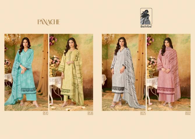 Panache By Sahiba Embroidery Printed Cotton Dress Material Wholesale Price In Surat